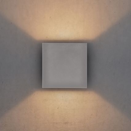 Brilagi - Udendørs LED væglampe CUBE LED/6W/230V grå IP54