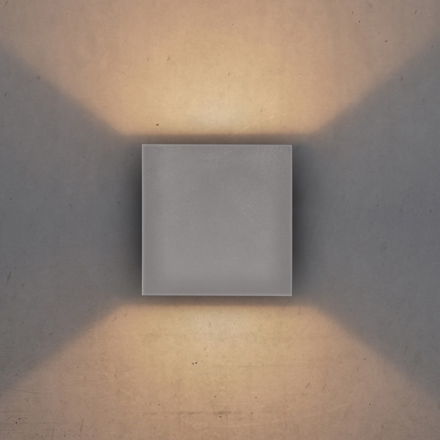 Brilagi - Udendørs LED væglampe CUBE LED/6W/230V grå IP54