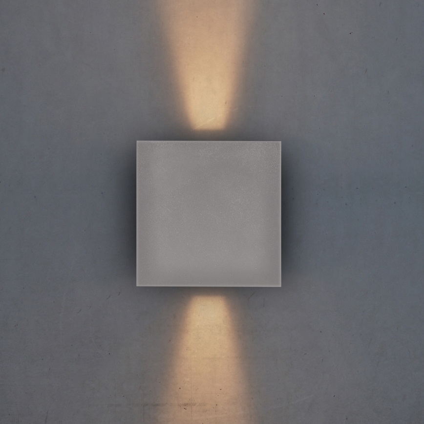 Brilagi - Udendørs LED væglampe CUBE LED/6W/230V grå IP54