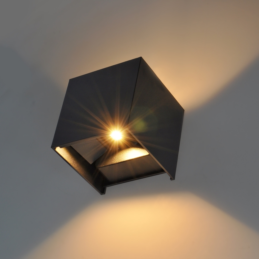 Brilagi - Udendørs LED væglampe CUBE LED/6W/230V IP54