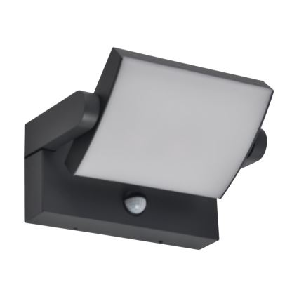 Brilagi - Udendørs LED væglampe med sensor ANKLE LED/18W/230V 3000K IP65 antracit