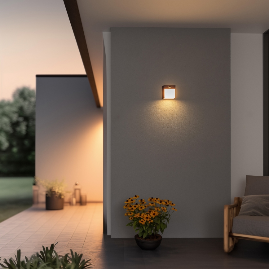 Brilagi - Udendørs LED væglampe med sensor TERNI LED/12W/230V antracit IP44
