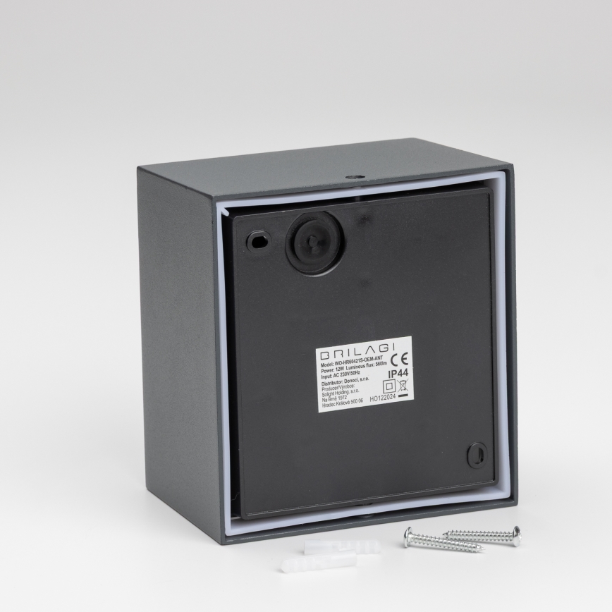 Brilagi - Udendørs LED væglampe med sensor TERNI LED/12W/230V antracit IP44