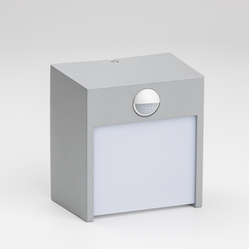 Brilagi - Udendørs LED væglampe med sensor TERNI LED/12W/230V grå IP44