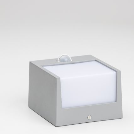 Brilagi - Udendørs LED væglampe med sensor TERNI LED/12W/230V grå IP44