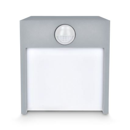Brilagi - Udendørs LED væglampe med sensor TERNI LED/12W/230V grå IP44