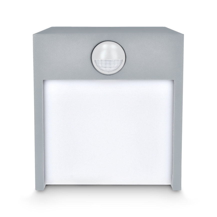 Brilagi - Udendørs LED væglampe med sensor TERNI LED/12W/230V grå IP44