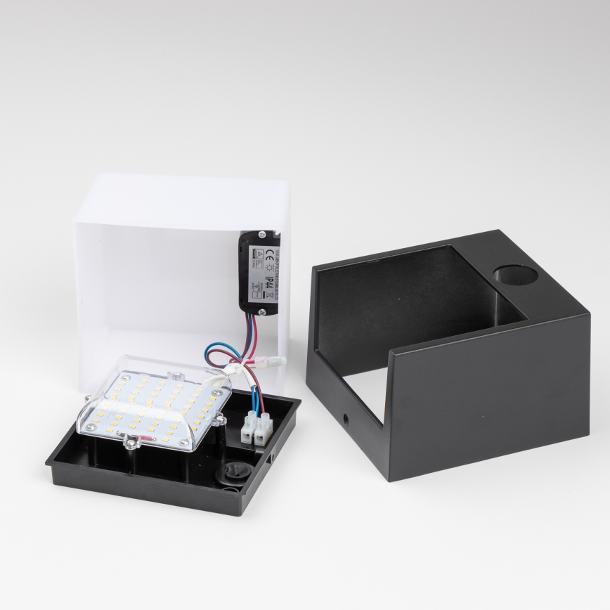 Brilagi - Udendørs LED væglampe med sensor TERNI LED/12W/230V sort IP44