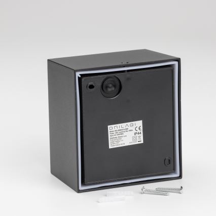Brilagi - Udendørs LED væglampe med sensor TERNI LED/12W/230V sort IP44
