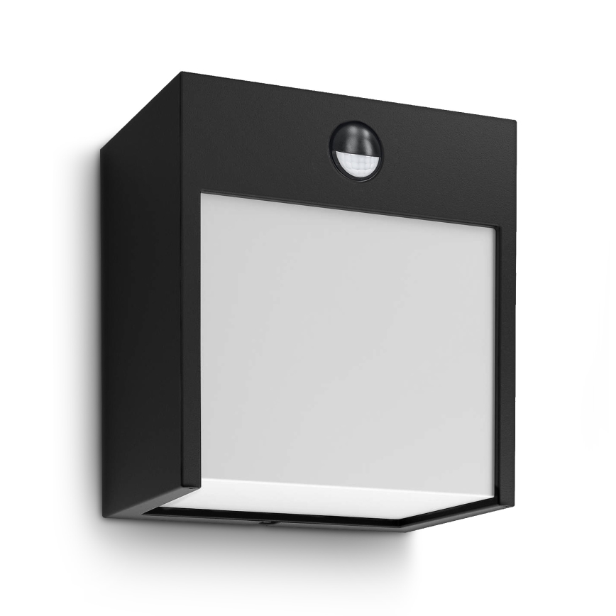 Brilagi - Udendørs LED væglampe med sensor TERNI LED/12W/230V sort IP44