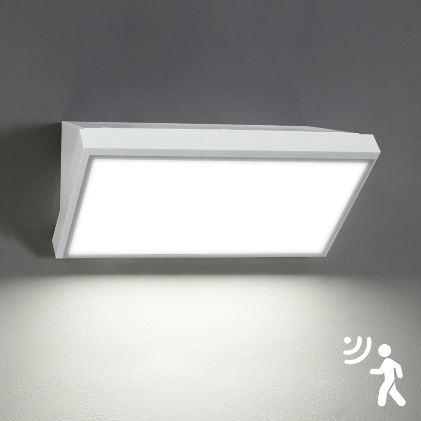 Brilagi - Udendørs LED væglampe med sensor TRIANGLE LED/20W/230V hvid IP65
