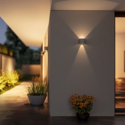 Brilagi - Udendørs LED væglampe RONDO LED/6W/230V grå IP54