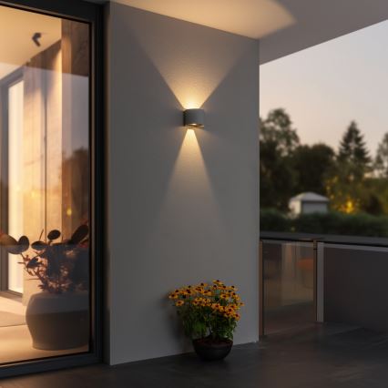 Brilagi - Udendørs LED væglampe RONDO LED/6W/230V grå IP54
