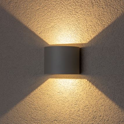 Brilagi - Udendørs LED væglampe RONDO LED/6W/230V grå IP54