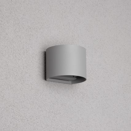 Brilagi - Udendørs LED væglampe RONDO LED/6W/230V grå IP54