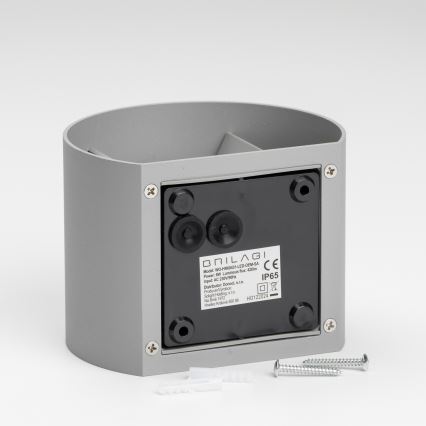Brilagi - Udendørs LED væglampe RONDO LED/6W/230V grå IP54