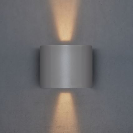 Brilagi - Udendørs LED væglampe RONDO LED/6W/230V grå IP54