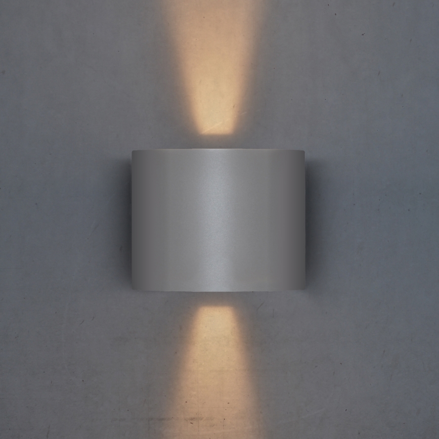 Brilagi - Udendørs LED væglampe RONDO LED/6W/230V grå IP54