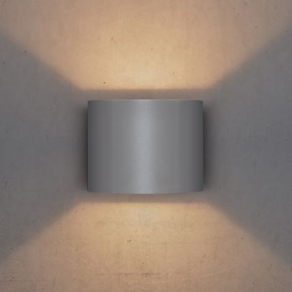 Brilagi - Udendørs LED væglampe RONDO LED/6W/230V grå IP54