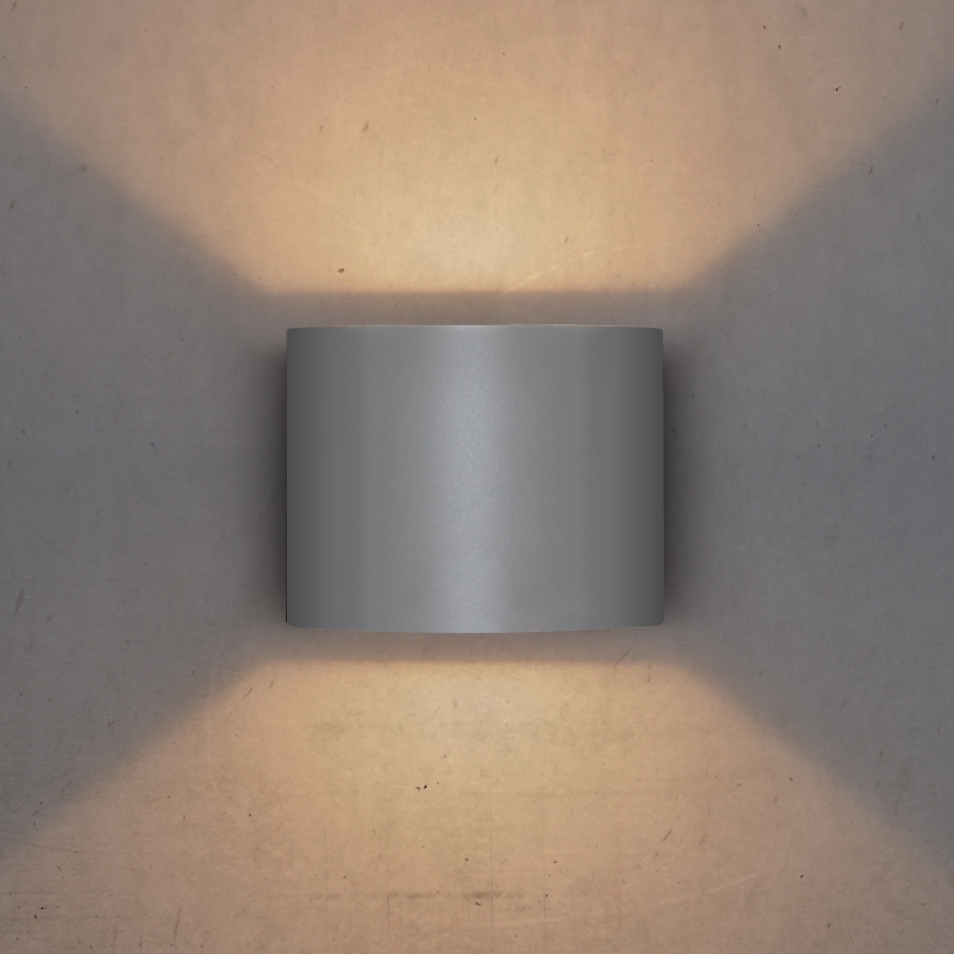 Brilagi - Udendørs LED væglampe RONDO LED/6W/230V grå IP54