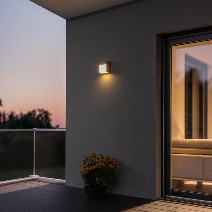 Brilagi - Udendørs LED væglampe TERNI LED/12W/230V grå IP44