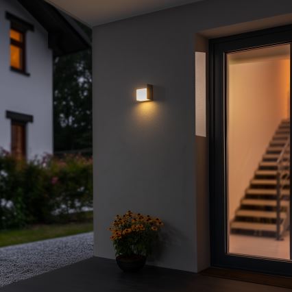 Brilagi - Udendørs LED væglampe TERNI LED/12W/230V grå IP44