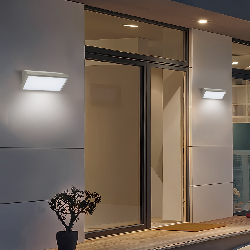 Brilagi - Udendørs LED væglampe TRIANGLE LED/20W/230V grå IP65