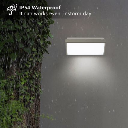 Brilagi - Udendørs LED væglampe TRIANGLE LED/20W/230V grå IP65
