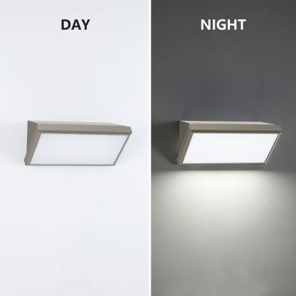 Brilagi - Udendørs LED væglampe TRIANGLE LED/20W/230V grå IP65