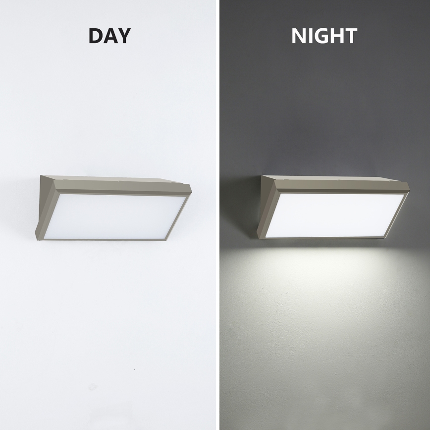 Brilagi - Udendørs LED væglampe TRIANGLE LED/20W/230V grå IP65