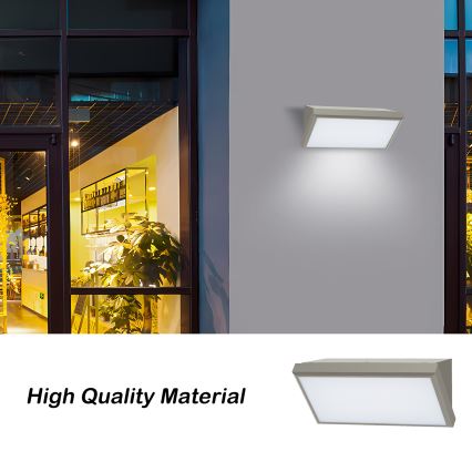 Brilagi - Udendørs LED væglampe TRIANGLE LED/20W/230V grå IP65