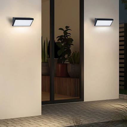 Brilagi - Udendørs LED væglampe TRIANGLE LED/20W/230V 3000/4000/6500K sort IP65