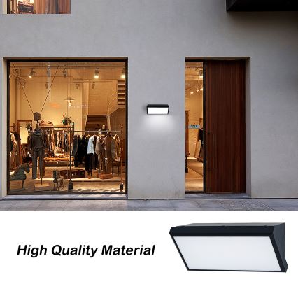 Brilagi - Udendørs LED væglampe TRIANGLE LED/20W/230V 3000/4000/6500K sort IP65