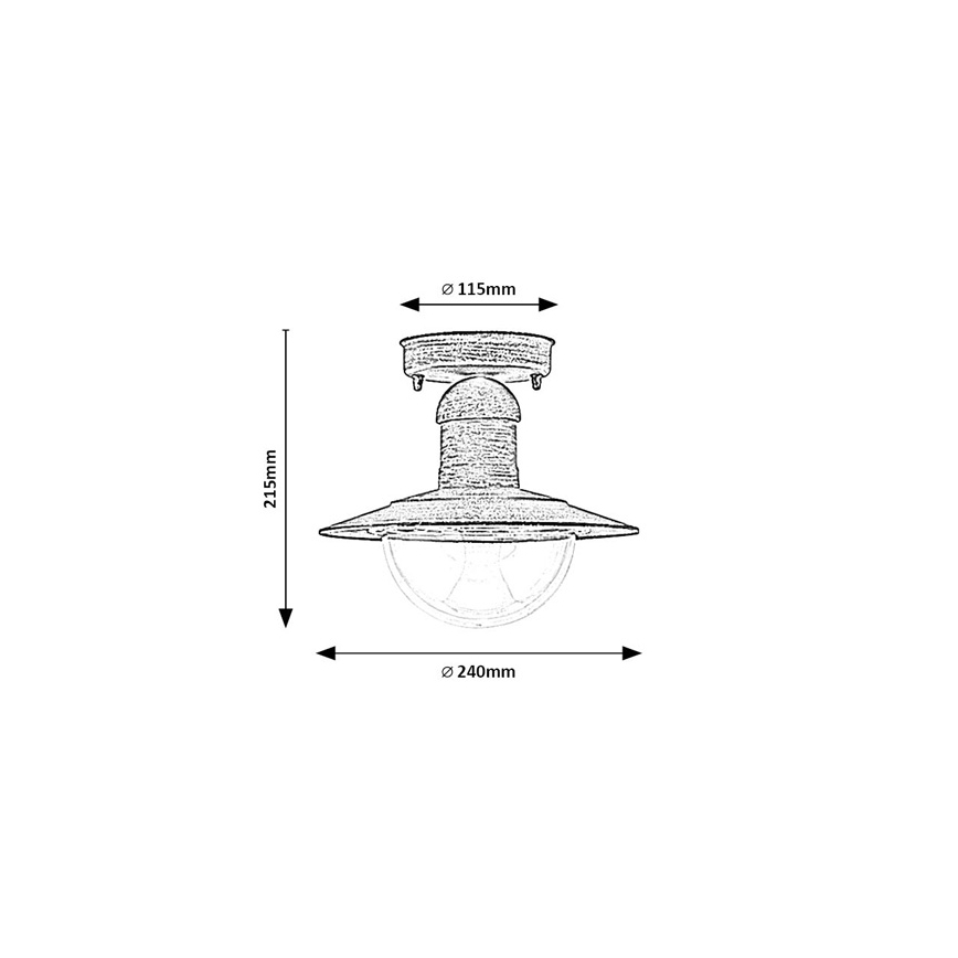 Brilagi - Udendørs loftlampe MOLDE 1xE27/60W IP44 bronze/patina