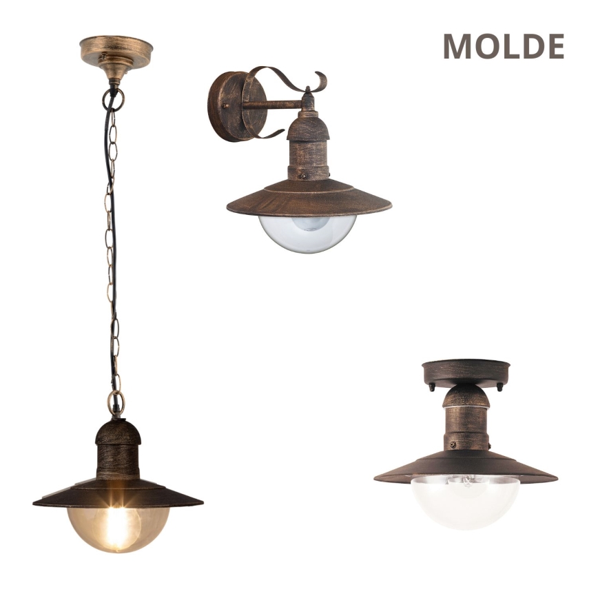 Brilagi - Udendørs loftlampe MOLDE 1xE27/60W IP44 bronze/patina