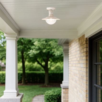 Brilagi - Udendørs loftlampe MOLDE 1xE27/60W IP44 hvid/patina