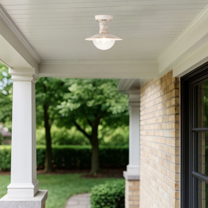 Brilagi - Udendørs loftlampe MOLDE 1xE27/60W IP44 hvid/patina