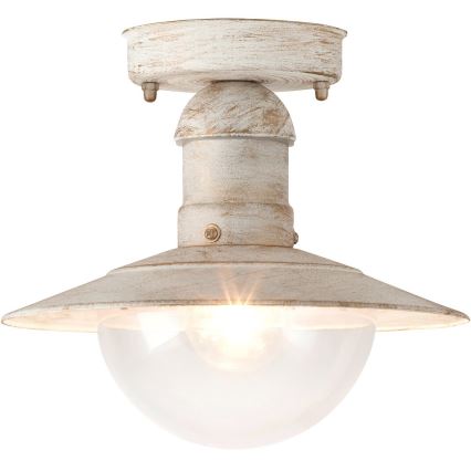 Brilagi - Udendørs loftlampe MOLDE 1xE27/60W IP44 hvid/patina