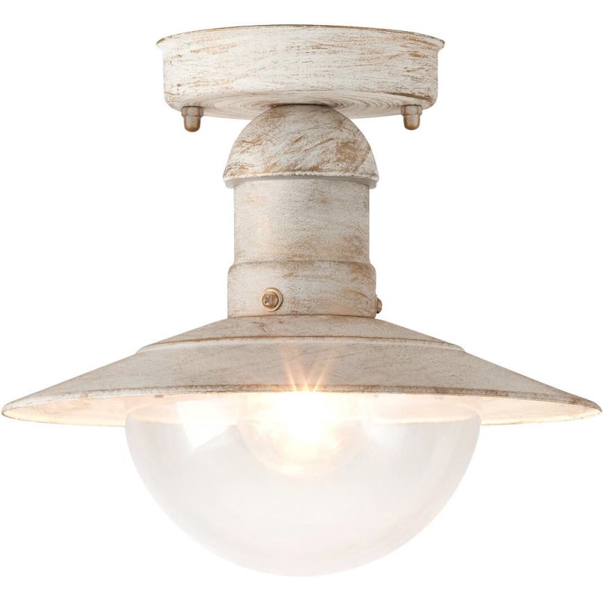 Brilagi - Udendørs loftlampe MOLDE 1xE27/60W IP44 hvid/patina