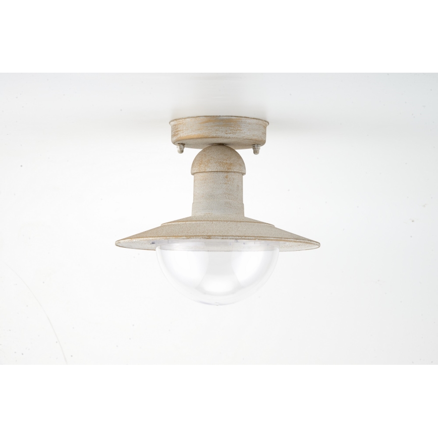 Brilagi - Udendørs loftlampe MOLDE 1xE27/60W IP44 hvid/patina