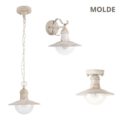 Brilagi - Udendørs loftlampe MOLDE 1xE27/60W IP44 hvid/patina