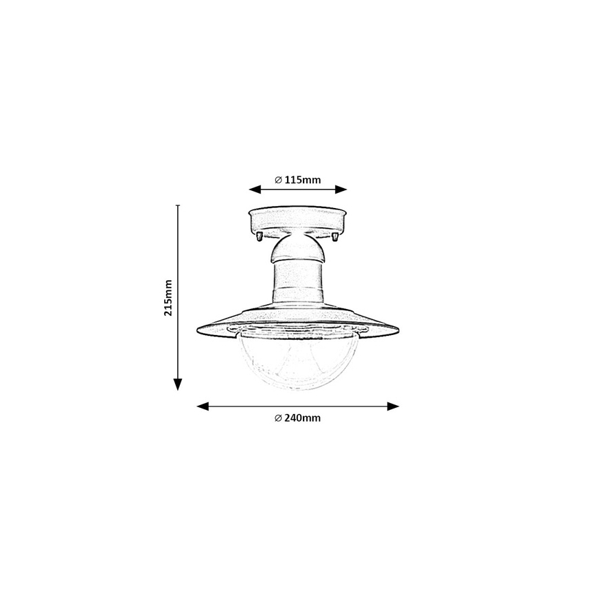 Brilagi - Udendørs loftlampe MOLDE 1xE27/60W IP44 sort