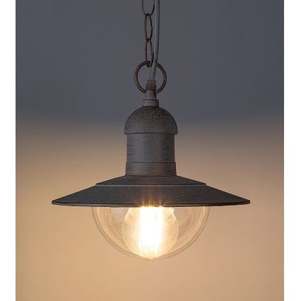 Brilagi - Udendørs pendel MOLDE 1xE27/60W IP44 hvid/patina