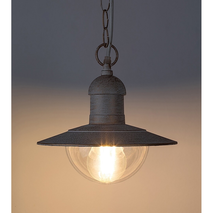 Brilagi - Udendørs pendel MOLDE 1xE27/60W IP44 hvid/patina