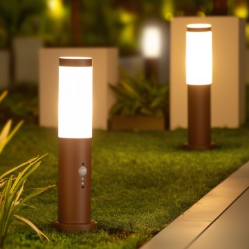 Brilagi - Udendørs sensorlampe NOVA 1xE27/15W/230V 40 cm IP44 brun