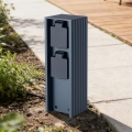 Brilagi - Udendørs stiksøjle PILLAR 2Z SCHUKO 230 V IP44 antracit