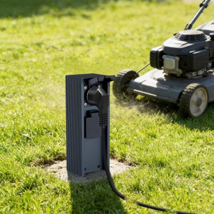 Brilagi - Udendørs stiksøjle PILLAR 2Z SCHUKO 230 V IP44 antracit