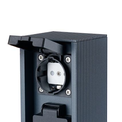Brilagi - Udendørs stiksøjle PILLAR 2Z SCHUKO 230 V IP44 antracit