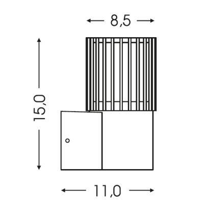 BRILAGI - Udendørs vægarmatur ARMOR 1xGU10/35W/230V IP44 sort