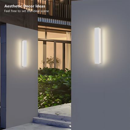 Brilagi - LED udendørs væglampe LINEAR LED/8W/230V 3000K IP65 30 cm hvid CRI 90